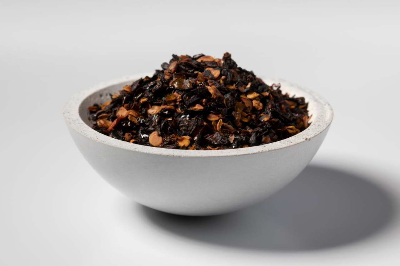 Ancho Chili. Bild zeigt Ancho Flocken.