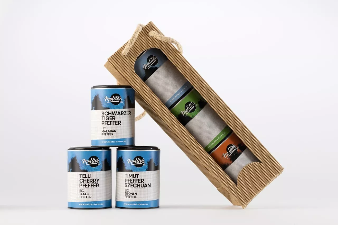 Bio Pfeffer Geschenk Set |  3x Pfeffer Körner